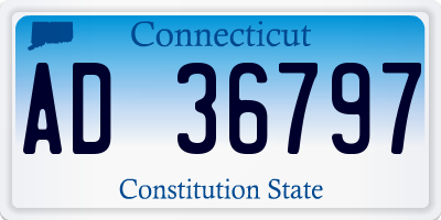 CT license plate AD36797