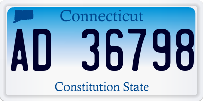 CT license plate AD36798