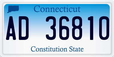CT license plate AD36810