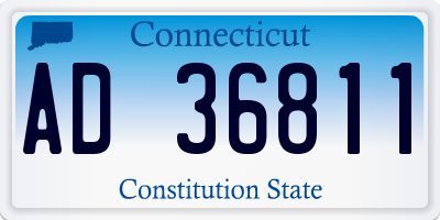 CT license plate AD36811
