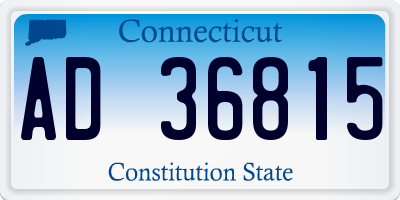 CT license plate AD36815