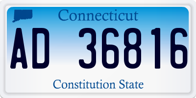 CT license plate AD36816