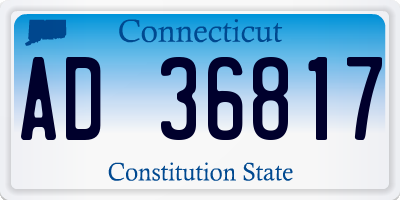CT license plate AD36817