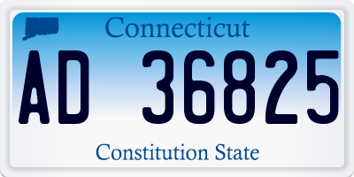 CT license plate AD36825