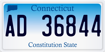 CT license plate AD36844