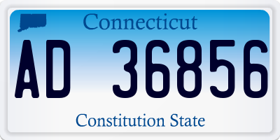 CT license plate AD36856
