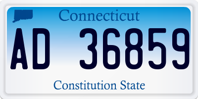CT license plate AD36859