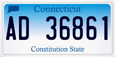 CT license plate AD36861