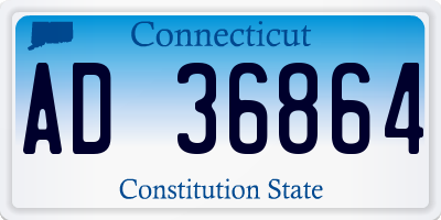 CT license plate AD36864
