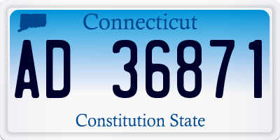 CT license plate AD36871