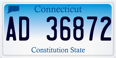 CT license plate AD36872