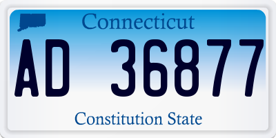 CT license plate AD36877