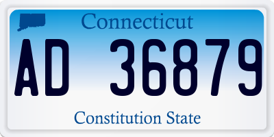 CT license plate AD36879