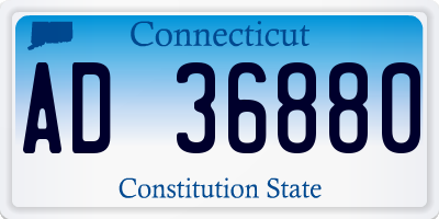CT license plate AD36880