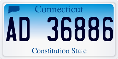CT license plate AD36886