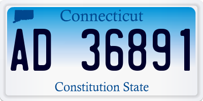 CT license plate AD36891