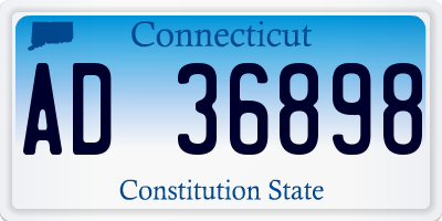 CT license plate AD36898