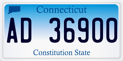 CT license plate AD36900