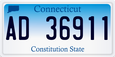 CT license plate AD36911