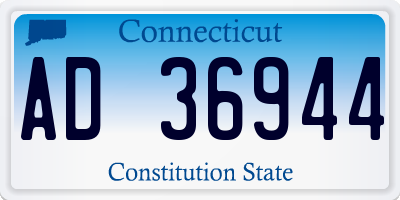 CT license plate AD36944