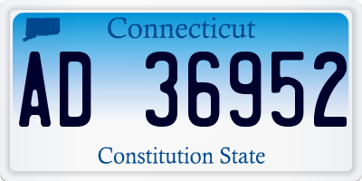 CT license plate AD36952