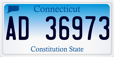 CT license plate AD36973