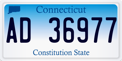 CT license plate AD36977
