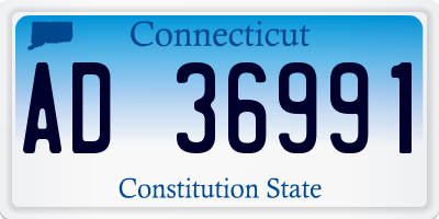 CT license plate AD36991