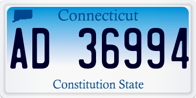 CT license plate AD36994