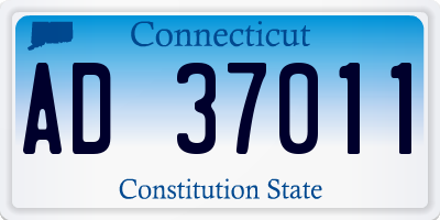 CT license plate AD37011