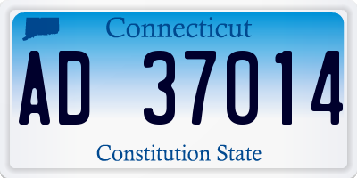 CT license plate AD37014