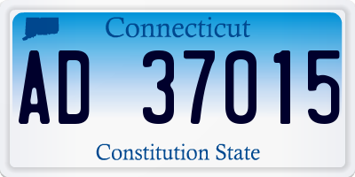 CT license plate AD37015