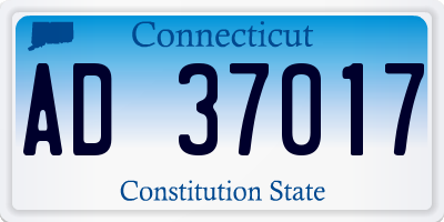 CT license plate AD37017