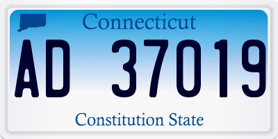 CT license plate AD37019