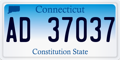 CT license plate AD37037
