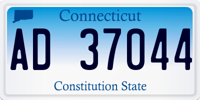CT license plate AD37044