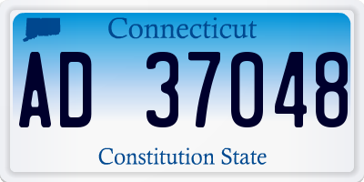 CT license plate AD37048