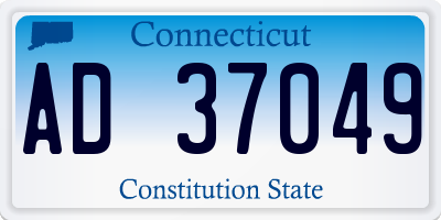CT license plate AD37049