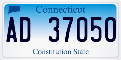 CT license plate AD37050
