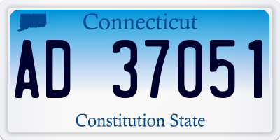CT license plate AD37051