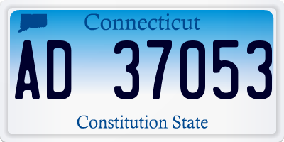 CT license plate AD37053