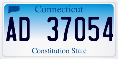 CT license plate AD37054
