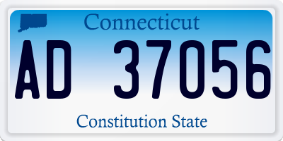 CT license plate AD37056