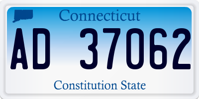 CT license plate AD37062