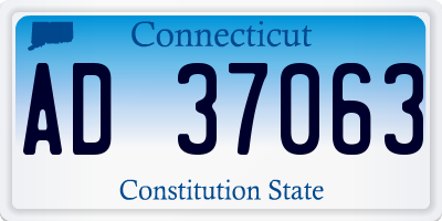 CT license plate AD37063
