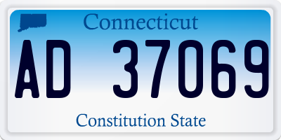 CT license plate AD37069
