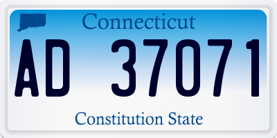 CT license plate AD37071