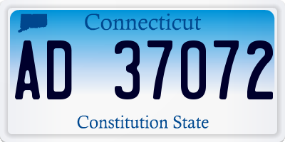 CT license plate AD37072
