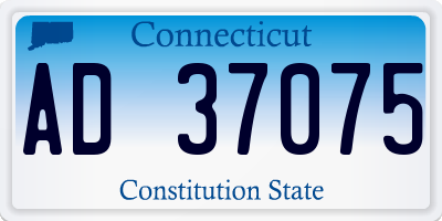 CT license plate AD37075