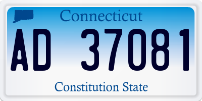 CT license plate AD37081
